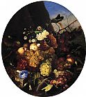 Still Life of Fruit and Flowers by Adelheid Dietrich